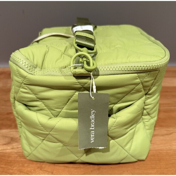Vera Bradley Lunch Cooler, Spinach Green Quilted Featherweight NWT - Picture 4 of 5